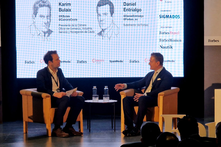  Karim Bulaix, presidente de la Cámara de Comercio, y Daniel Entrialgo, subdirector de Forbes España / Laura Ortiz 